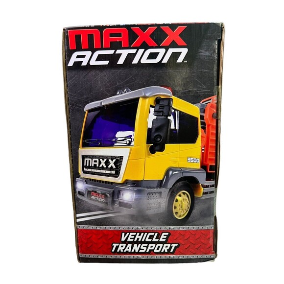 Maxx Action Truck & Trailer Vehicle Transport Hauler with Lights & Sounds NEW! - Picture 6 of 7